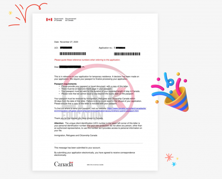 Học sinh của Linking đã được phê duyệt visa du học Canada